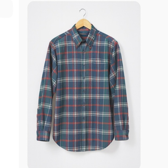 Pendleton Vintage Wool Button Down Mens Plaid Shirt Size Large Made in USA - Picture 1 of 7